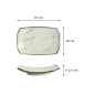 Preview: Sushi Plate Green Cosmos, Stoneware, 22 × 15 × 2.5 cm, Item No. 7805