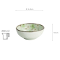 Preview: TDS, Bowl, Green Cosmos, Ø 11 cm x 4cm, Item No. 7814