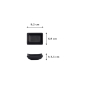Preview: Saucenschale Schwarz, Melamin, 9,2 × 6,9 × 3,1 cm, 50 ml, Art.-Nr. 8017