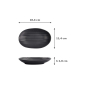 Preview: Rectangular Plate Zen Black, Melamine, 18.4 × 11.4 × 2.8 cm, Item No. 8021