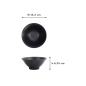Preview: Reisschale Schwarz, Melamin, Ø 14,2 × 6,35 cm, 325 ml, Art.-Nr. 8024