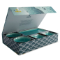 Preview: Tokyo Design Studio Sushi-Set Glassy Turquoise Schwarz, 8-tlg., Steinzeug