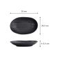 Preview: Sushi Plate Zen Black, Melamine, 23 × 14.5 × 3.5 cm, Item No. 8559
