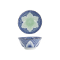 Preview: Tokyo Design Studio Rice Bowl Mixed Bowls Lily Flower Oriental HB Blue, Porcelain, Ø 14.8 × 6.8 cm, 550 ml
