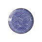 Preview: Teller Seigaiha Blau/Braun, Porzellan, Ø 21,5 × 3 cm, Art.-Nr. 14209