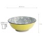 Preview: TDS, Tayo Bowl, Mixed Bowls Sakura, Black/Yellow, Ø 19.7 x 7 cm, 1000ml - Item No. 15470