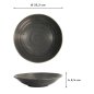 Preview: Teller Onyx Noir Schwarz, Steinzeug, Ø 25,3 × 4,5 cm, Art.-Nr. 15544