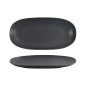 Preview: Tokyo Design Studio Ovale Servierplatte Onyx Noir Schwarz, Steinzeug, 28,5 × 14 × 2,5 cm