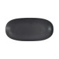Preview: Ovale Servierplatte Onyx Noir Schwarz, Steinzeug, 28,5 × 14 × 2,5 cm, Art.-Nr. 15547