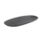 Preview: Ovale Servierplatte Onyx Noir Schwarz, Steinzeug, 28,5 × 14 × 2,5 cm, Art.-Nr. 15547