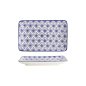 Preview: Tokyo Design Studio Sushi Plate Nippon Blue Stars Blue/White, Porcelain, 21 × 13.5 cm
