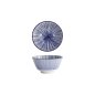 Preview: Tokyo Design Studio Reisschale Nippon Blue Lines Blau/Weiß, Porzellan, Ø 12 × 6,4 cm, 300 ml