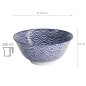 Preview: TDS, Tayo-Schale, Nippon Blue, Waves, Ø 15,2 x 6,7 cm 500 ml - Art Nr. 16006
