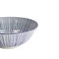 Preview: Ramenschale Nippon Blue Lines Blau/Weiß, Porzellan, Ø 21 × 7,8 cm, 1 l, Art.-Nr. 16015