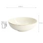 Preview: Nudelschale Nippon White Lines Weiß/Gold, Porzellan, Ø 19 × 5,5 cm, 780 ml, Art.-Nr. 16427