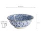 Preview: TDS, Ramen-Schale, Hana Blue Mixed Bowls, Ø 20,5 x 8 cm 1200 ml, Karakusa, Art Nr. 16539