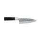 Preview: Deba-Messer (Fleischmesser) im Hammerschlag-Stil, Edelstahl, Klinge 15 cm