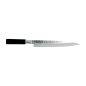 Preview: Sashimi-Messer (Filetiermesser) im Hammerschlag-Stil, Edelstahl, Klinge 21 cm