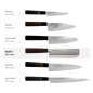 Preview: Nakiri-Messer (Gemüsemesser) im Hammerschlag-Stil, Edelstahl, Klinge 16,5 cm, Art.-Nr. 16607