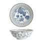 Preview: Tokyo Design Studio Noodle Bowl Flora Japonica Ivy White/Blue, Porcelain, Ø 20.3 × 8 cm, 1 l