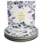 Preview: Tokyo Design Studio Teller-Set Flora Japonica Blau/Weiß in Geschenkbox, 4-tlg., Porzellan, Ø 25,7 × 3 cm