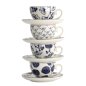 Preview: Tassen-Set mit Untertassen Flora Japonica Blau in Geschenkbox, 8-tlg., Porzellan, 250 ml, Art.-Nr. 16980