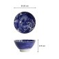 Preview: Rice Bowl Japonism Carp Blue, Porcelain, Ø 18 × 9 cm, 1 l, Item No. 17107