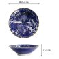 Preview: Bowl Japonism Carp Blue, Porcelain, Ø 25.2 × 7.7 cm, 1.6 l, Item No. 17108