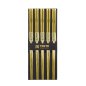 Preview: Edelstahl Gold 5 Paar Essstäbchen bei g-HoReCa