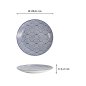 Preview: Teller Nippon Blue Waves Blau/Weiß, Porzellan, Ø 20,6 × 2,2 cm, Art.-Nr. 17954