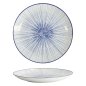 Preview: Tokyo Design Studio Plate Nippon Blue Lines Blue/White, Porcelain, Ø 25.7 × 3 cm