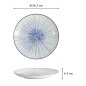 Preview: Plate Nippon Blue Lines Blue/White, Porcelain, Ø 25.7 × 3 cm, Item No. 17956