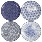 Preview: Plate Set Nippon Blue Blue/White, 4 pcs., Porcelain, Ø 20.6 × 2.2 cm, Item No. 17959