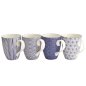 Preview: Tassen-Set Nippon Blue Blau/Weiß in Geschenkbox, 4-tlg., Porzellan, Ø 8,5 × 10,2 cm, 380 ml, Art.-Nr. 17989