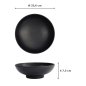 Preview: Bowl Black, Melamine, Ø 22.6 × 7.5 cm, 950 ml, Item No. 18235