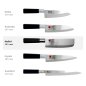 Preview: Nakiri-Messer (Gemüsemesser) Sekiryu, rostfreier Messerstahl, Klinge 16,5 cm, Griff aus schwarzem ABS-Kunststoff, Art.-Nr. 18288