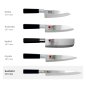 Preview: Sashimi Knife (Fillet Knife) Sekiryu, Stainless Knife Steel, blade 21 cm, black ABS plastic handle, Item No. 18290