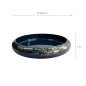 Preview: TDS, Sushi Oke, Marble, Außen 40,3x7cm Innen 34,3x5,1cm, Blau/Gold - Art Nr.18316