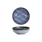 Preview: Tokyo Design Studio Rice Bowl Aisai Seigaiha Blue, Stoneware, Ø 15.3 × 5.5 cm, 550 ml