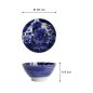 Preview: Rice Bowl Japonism Lion Blue, Porcelain, Ø 18 × 9 cm, 1 l, Item No. 18763