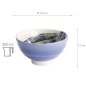 Preview: TDS, Schale, Seafood, Ø 11,2 x 7,2 cm, 300 ml, Fisch, Blau - Art Nr. 18881
