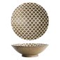Preview: Tokyo Design Studio Salad Bowl Iga Matte Mermaid Brown, Stoneware, Ø 25 × 7.4 cm, 1.4 l