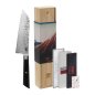 Preview: Santoku-Bunka-Messer Kotai (Allzweckmesser) mit Bambusbox, Klinge 17 cm