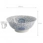 Preview: TDS, Ramen-Schale, Mixed Bowls, Marumon-Sarasa, Ø 21 x 8,7 cm, 1300 ml, Blue - Art Nr. 20959