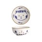 Preview: Tokyo Design Studio Schale Kawaii Cat Neko Blau, Porzellan, Ø 16 × 6,3 cm, 600 ml