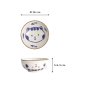 Preview: Schale Kawaii Cat Neko Blau, Porzellan, Ø 16 × 6,3 cm, 600 ml, Art.-Nr. 21277
