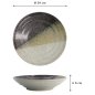 Preview: Deep Plate Oboro Yamakage Black/Brown/White, Stoneware, Ø 29 × 6 cm, Item No. 21443