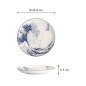Preview: Plate Hokusai Nami Blue/White, Porcelain, Ø 21.6 cm, Item No. 21890