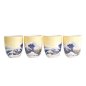 Preview: Mug Set Kawaii Hokusai Blue/Yellow, 4 pcs., Porcelain, Ø 7 × 8 cm, 170 ml, Item No. 21907