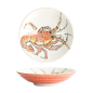 Preview: Tokyo Design Studio Tiefer Teller Seafood Hummer Rot, Porzellan, Ø 21,7 × 5,2 cm, 900 ml